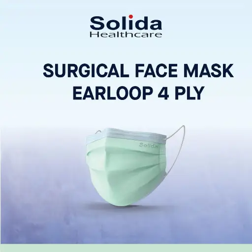 SOLIDA HEALTHCARE Surgical Facemask Earloop 4 PLY (Type IIR)