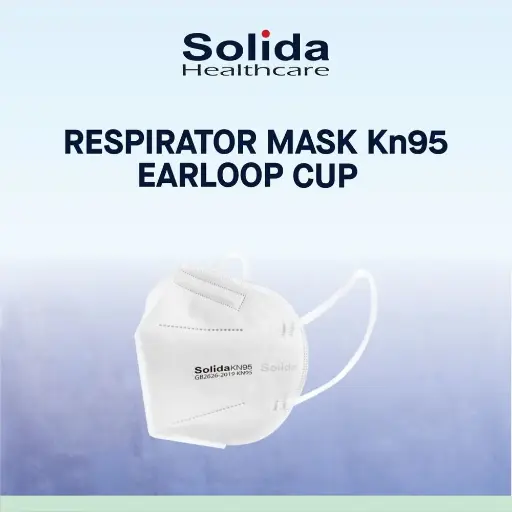 SOLIDA HEALTHCARE Respirator Mask KN95 Earloop Cup