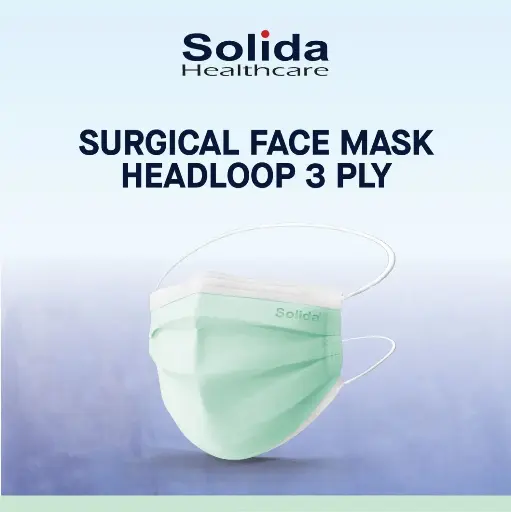 SOLIDA HEALTHCARE Surgical Facemask Headloop 3 PLY